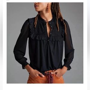 NWT ANTHROPOLOGY LINED SHEER BLOUSE